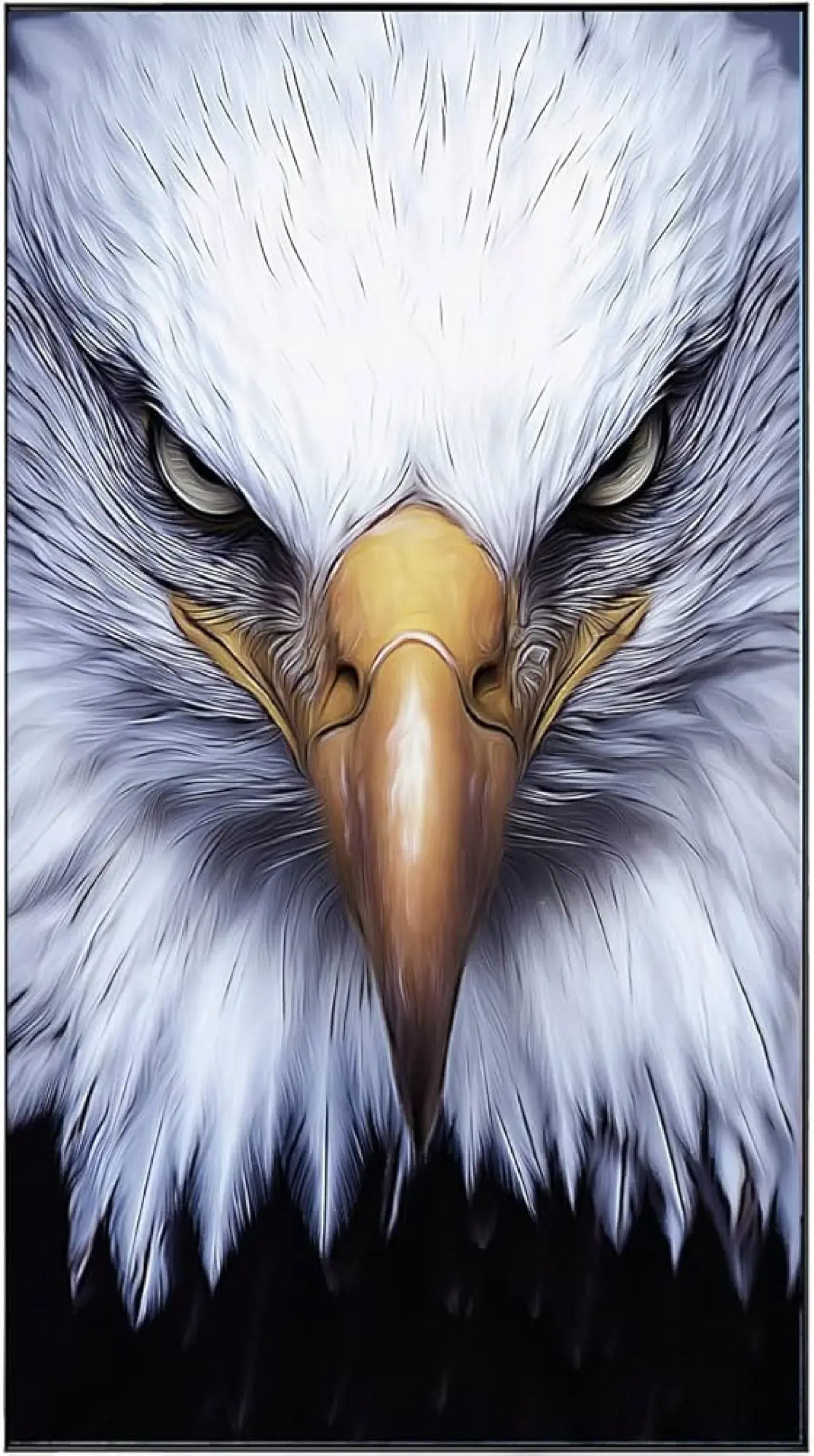 A close-up portrait of an eagle